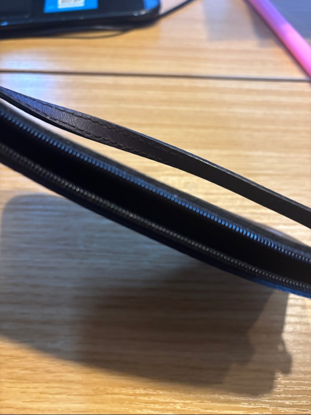 MCM Black Logo-Print Leather Wristlet - Picture 11 of 14